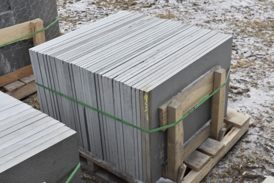 Pallet of 24" x 36" x 1" Thermal Bluestone Pieces