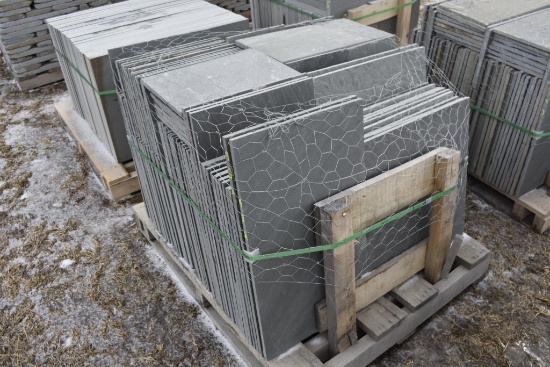 Pallet of 1" Thick Mixed Natural Bluestone Pieces