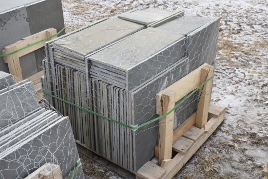 Pallet of 1" Thick Mixed Natural Bluestone Pieces