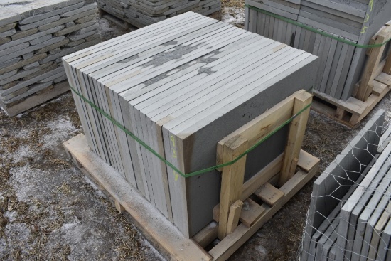 Pallet of 24" x 36" x 1.5" Thermal Bluestone Pieces