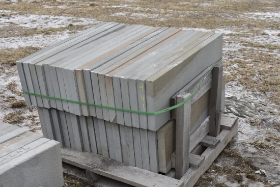 Pallet of 12" x 36" x 2" Thermal Bluestone Pieces