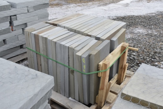 Pallet of 12" x 24" x 2" Thermal Bluestone Pieces