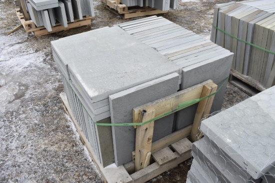 Pallet of 16" x 24" x 2" Thermal Bluestone Pieces