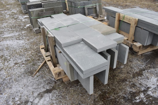 Pallet of 12" Mixed Thermal Bluestone Treads