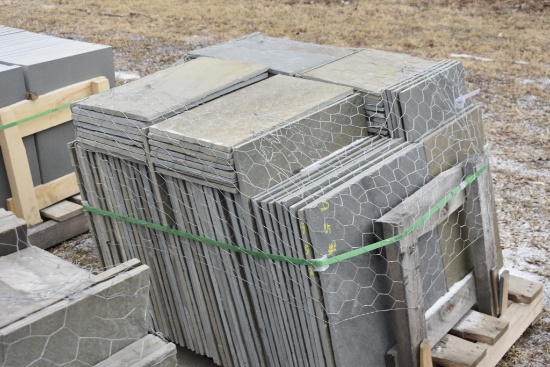Pallet of 1" Thick Mixed Natural Bluestone Pieces