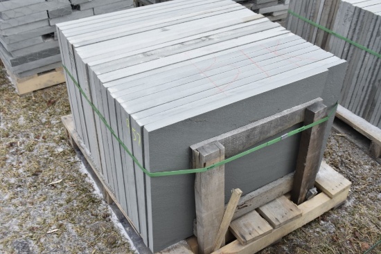 Pallet of 24" x 36" x 1.5" Thermal Bluestone Pieces