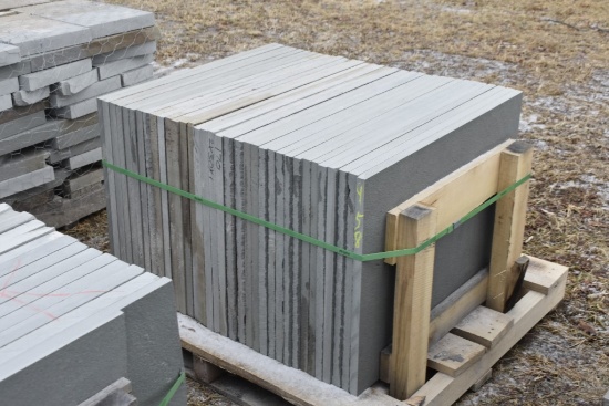 Pallet of 24" x 30" x 1" Thermal Bluestone Pieces