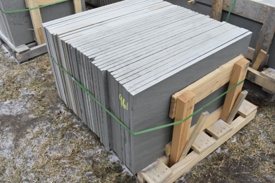 Pallet of 24" x 36" x 1" Thermal Bluestone Pieces