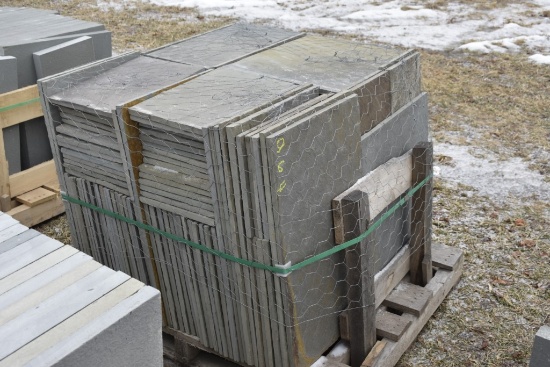 Pallet of 1" Thick Mixed Natural Bluestone Pieces