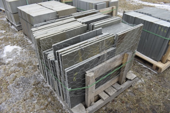 Pallet of 1" Thick Mixed Natural Bluestone Pieces
