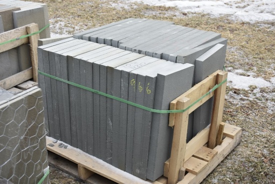 Pallet of 12" x 24" x 2" Thermal Bluestone Pieces