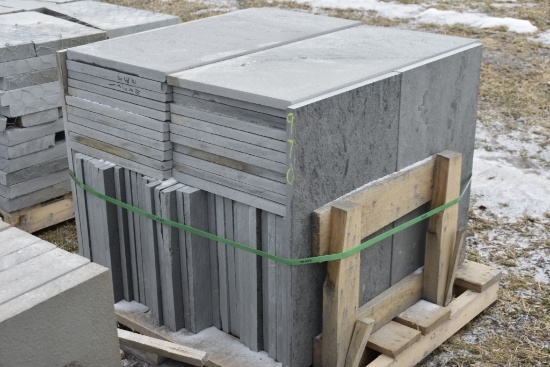 Pallet of 18" x 36" x 2" Thermal Bluestone Pieces