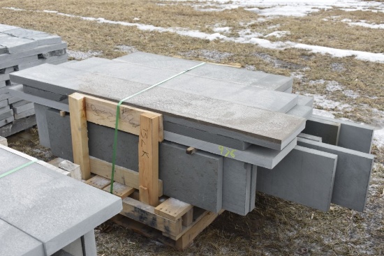 Pallet of 12" Mixed Thermal Bluestone Treads