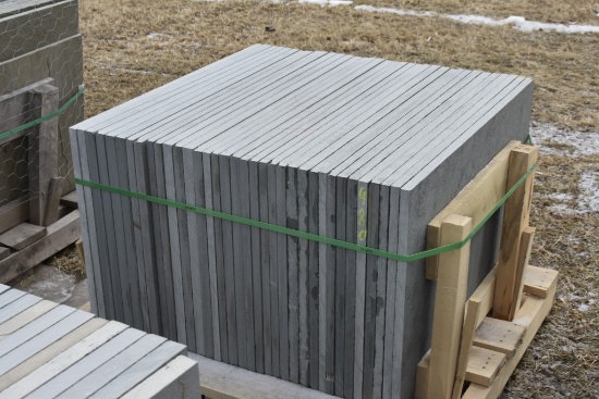 Pallet of 24" x 36" x 1" Thermal Bluestone Pieces