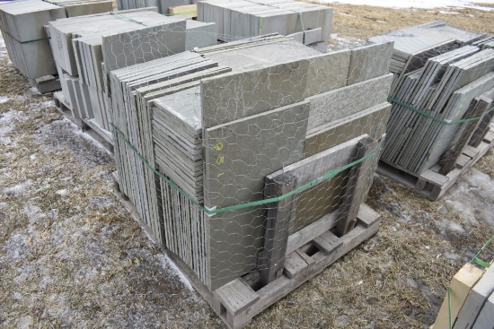 Pallet of 1" Thick Mixed Natural Bluestone Pieces