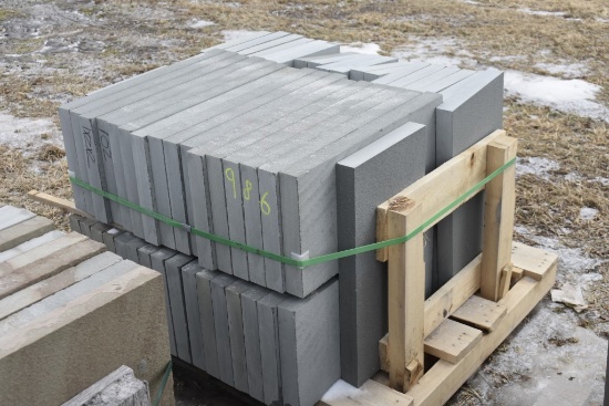 Pallet of 12" x 24" x 2" Thermal Bluestone Pieces