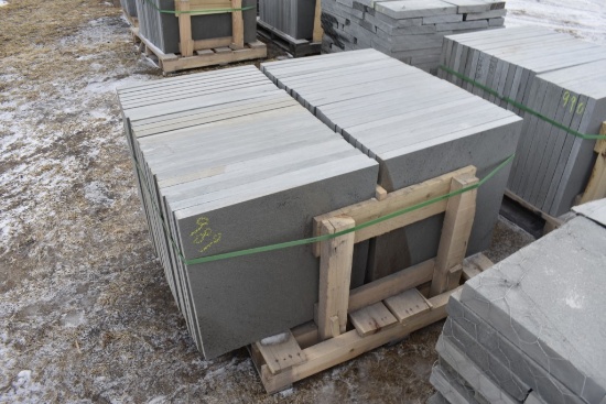 Pallet of 24" x 24" x 1.5 Thermal Bluestone Pieces