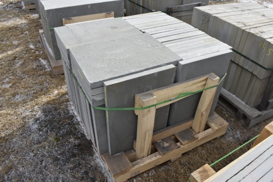 Pallet of 18" x 24" x 1.5" Thermal Bluestone Pieces