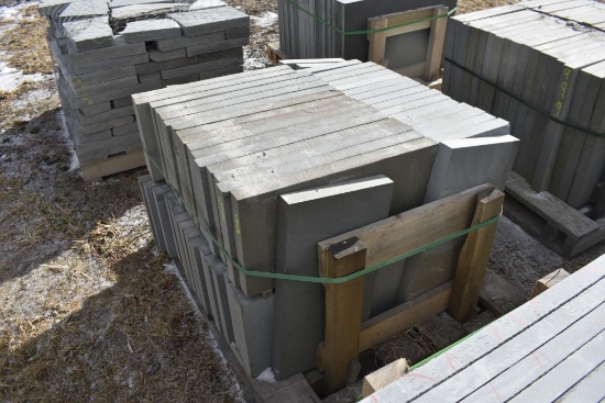 Pallet of 12" x 24" x 2" Thermal Bluestone Pieces