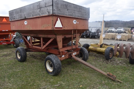 J & M Gravity Wagon on Kory Farms 6072 Single Axle Running Gear