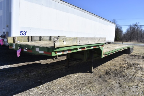 1980 Transcraft Corporation Step Deck 45' Equipment Trailer