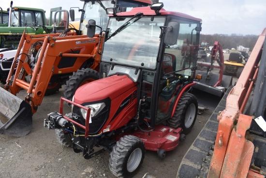 Mahindra eMax 25 Mower Tractor with Loader and Snow Blade
