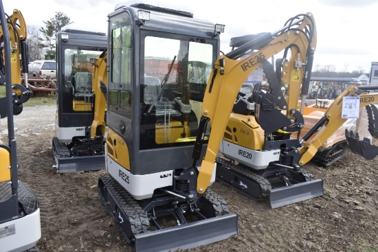 IR Model IRE25 Diesel Mini Excavator with Enclosed Cab with Air Conditioning