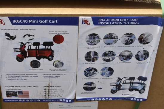IR Model IRGC40 3 wheel Mini Golf Cart