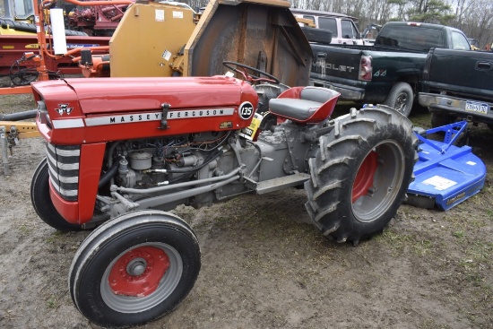 Massey Ferguson 135 Tractor WITH Land Pride RCR1860 Rotary Mower