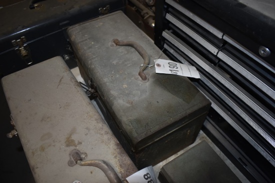 Metal Tool Box With Wrenches