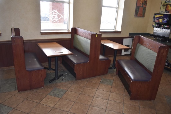 3 Piece Booth Set with Two Tables