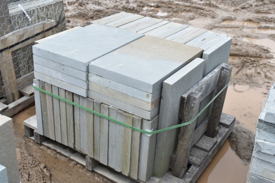 Pallet of 16" x 24" x 2" Thermal Bluestone Pieces
