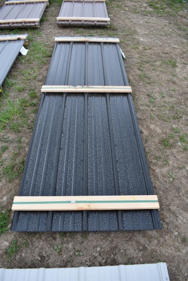 27 Pieces of 10' Black Corrugated Metal Paneling