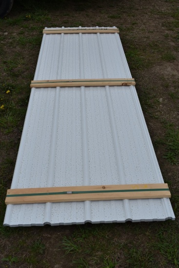 25 Pieces of 10' White Corrugated Metal Paneling
