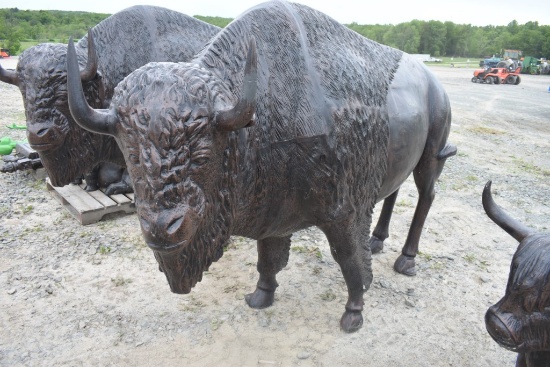 Cast Aluminum Buffalo Bull