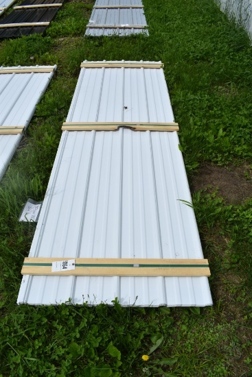 30 Pieces of 10' White Corrugated Metal Paneling