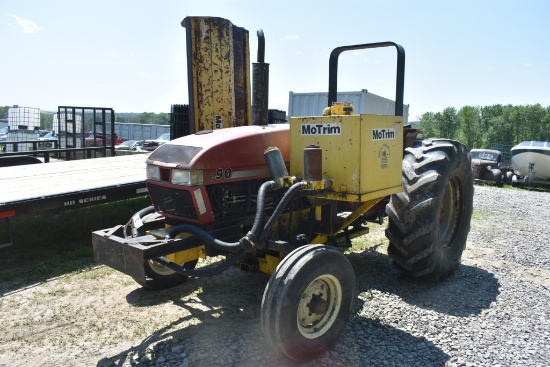 Case International C90 Tractor with Ditch Bank Mower Package