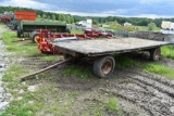 16' Flat Bed Wagon on single Axle Running Gear
