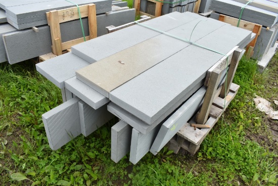 Pallet of 12" Thick Mixed Thermal Bluestone Treads