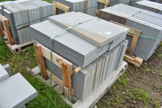 Pallet of 18" x 36" x 2" Thermal Bluestone Pieces