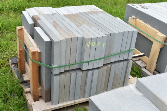 Pallet of 12" x 24" x 2" Thermal Bluestone Pieces