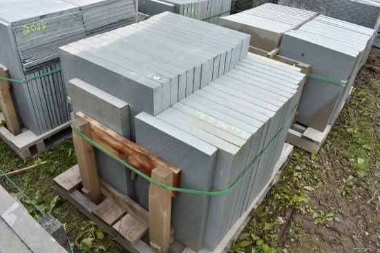 Pallet of 12" x 24" x 2" Thermal Bluestone Pieces