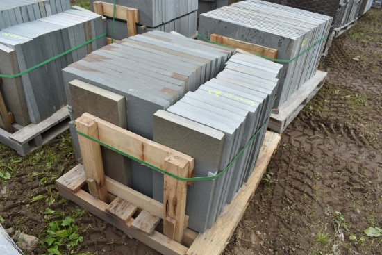 Pallet of 12" x 24" x 2" Thermal Bluestone Pieces