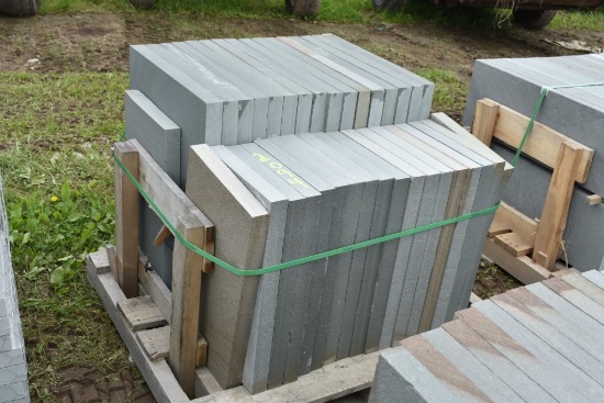 Pallet of 12" x 24" x 2" Thermal Bluestone Pieces