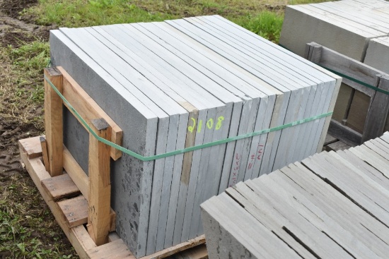 Pallet of 24" x 36" x 1.5" Thermal Bluestone Pieces