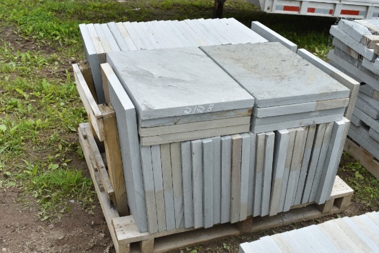 Pallet of 18" x 24" x 1.5" Thermal Bluestone Pieces