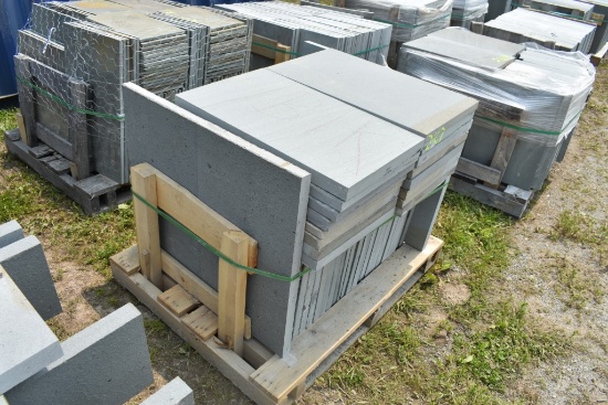 Pallet of 18" x 30" x 1.5" Thermal Bluestone Pieces