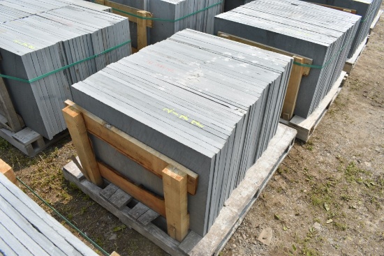 Pallet of 24" x 30" x 1" Thermal Bluestone Pieces