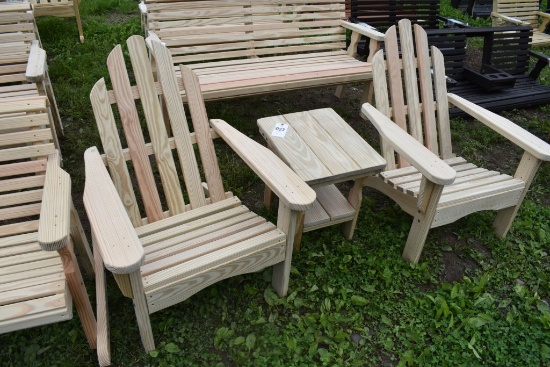 Amis Made 2 Adirondack Chair and Table Patio Set
