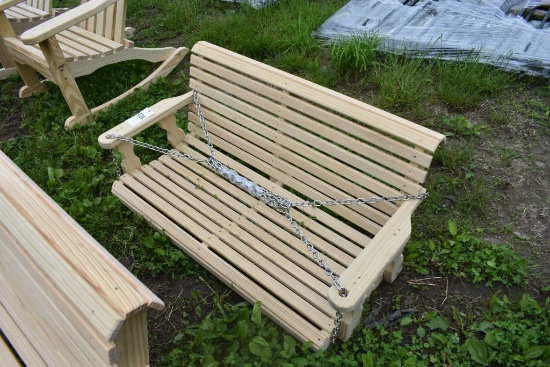 Amish Made 4' Porch Swing With chains